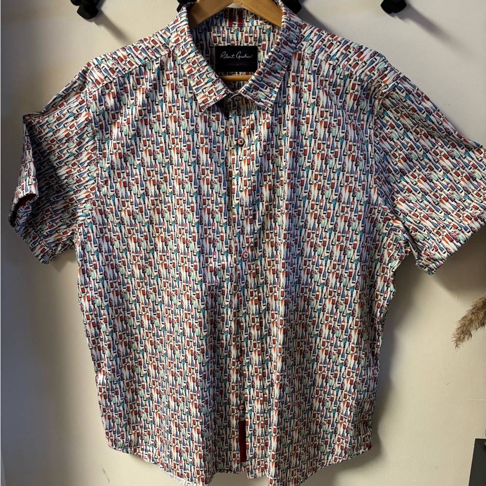 Robert Graham Multicolor Cocktail Print Men's Shirt